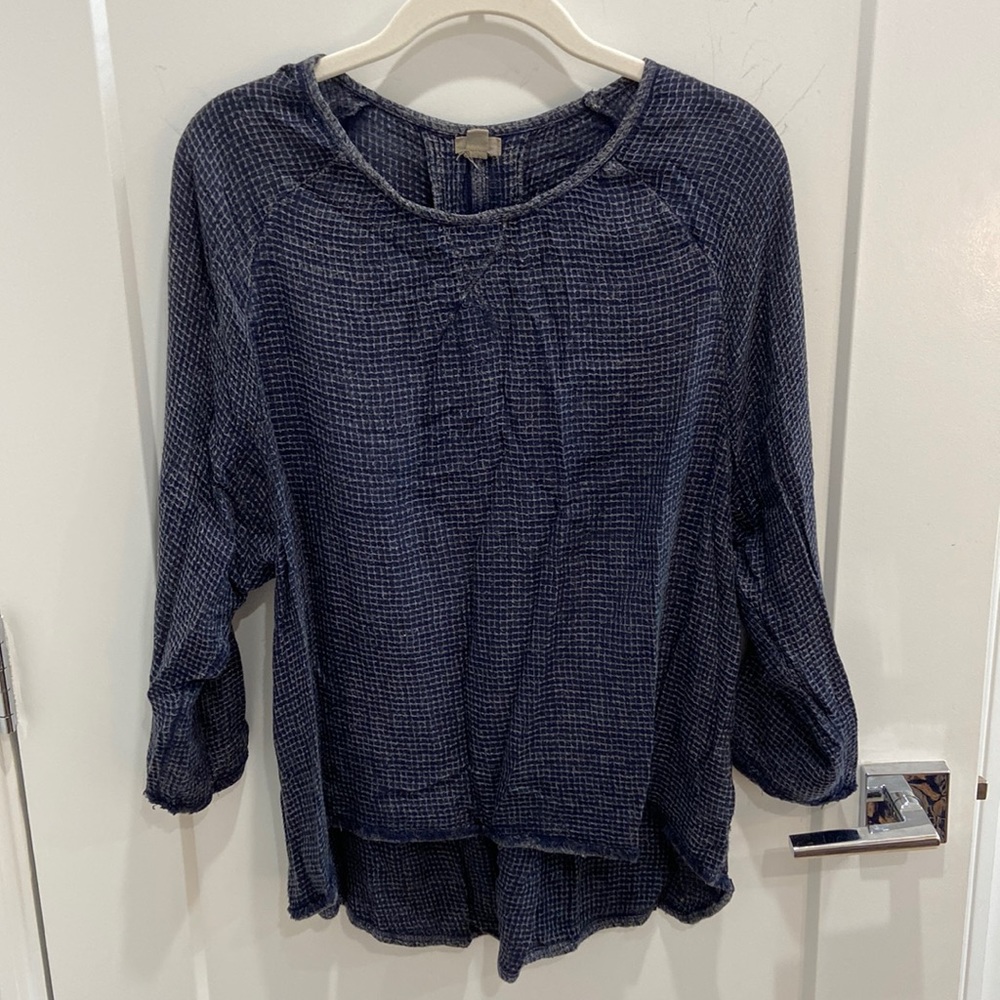 Thrifted waffle knit tunic